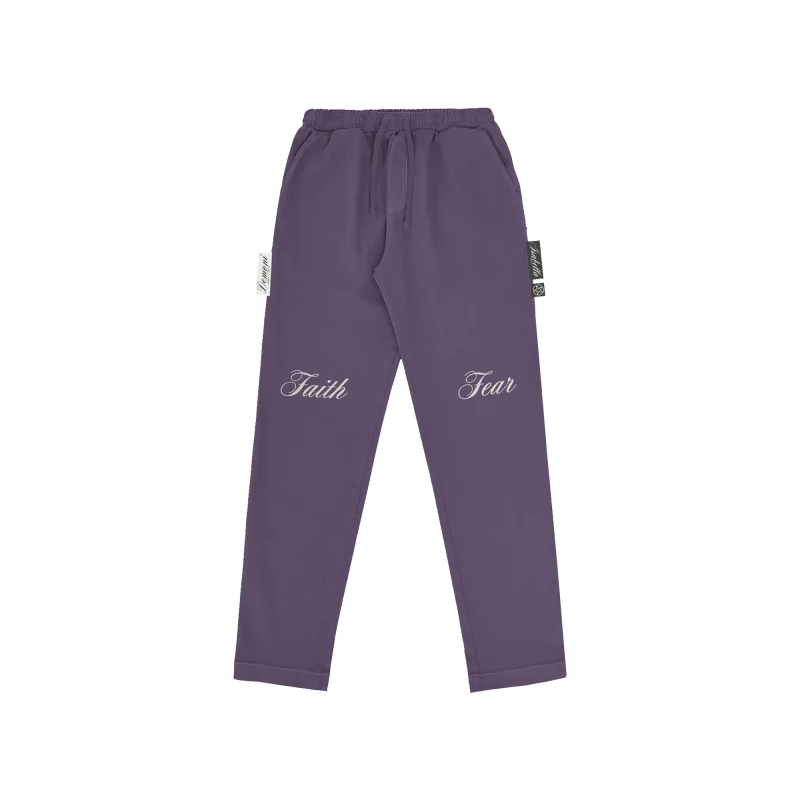 GRAPE COMPOTE FAITH FEAR OVERDYED CANVAS PANTS